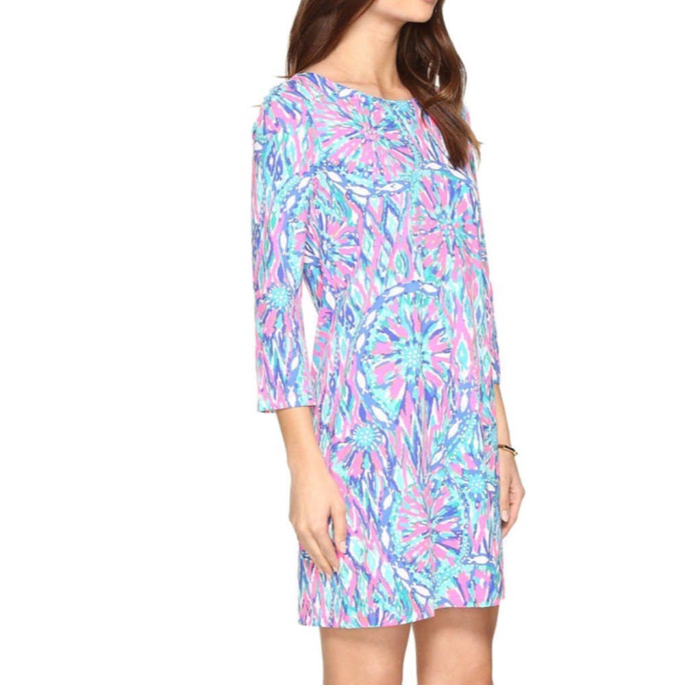 Lilly Pulitzer Bay Dress, Like New! Tiki Pink, XS